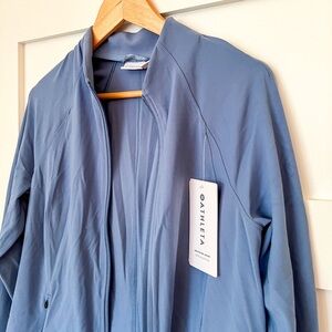NWT Athleta Women's Salutation Yoga Jacket in Slate Blue